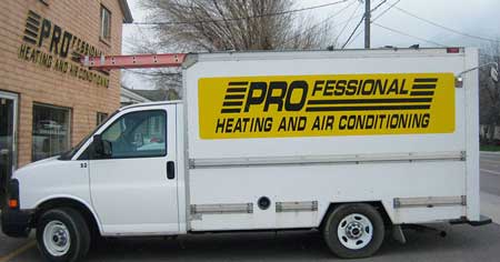 Pro Heating and A/C Work Van