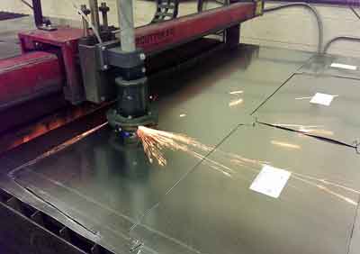 Plasma Cutter Cutting Custom Made Ductwork Plasma Cutter Cutting Custom Made Ductwork